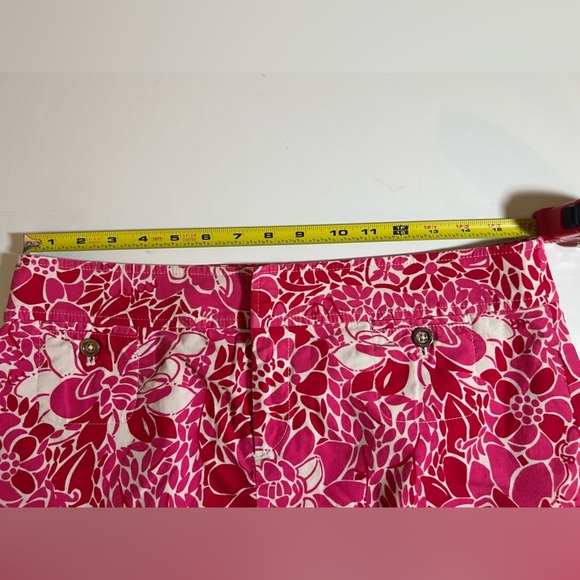 Vintage 90s Lilly Pulitzer pink white floral corduroy mini skirt sz 8 preppy - Picture 8 of 8